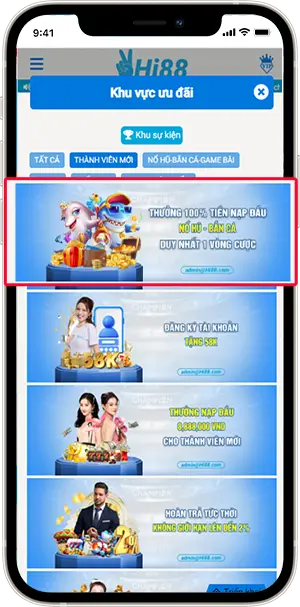 Bước 2: Tìm khuyến mãi ND188